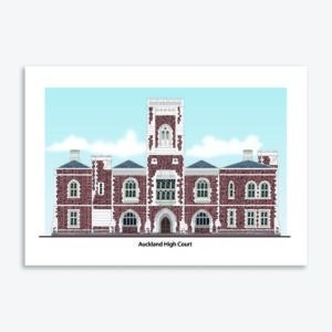Auckland High Court Art Print By Jim Familton