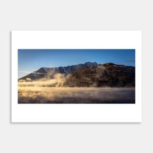 Queenstown Misty Remarkables Art Print By Jeff Michaels