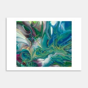 Blue Fusion Art Print By Marian Leef