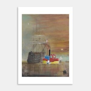 A Play On Turner's "The Fighting Temeraire" Art Print By Roly Hermans