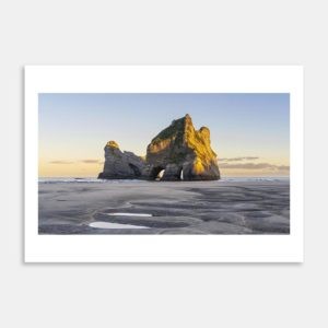 Wharariki Beach Sunrise Archway Art Print By Carl Nehore