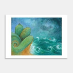 Stormy Sea Art Print By Rina Botha