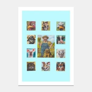 Farmer And Friends Art Print By Warren Bliss